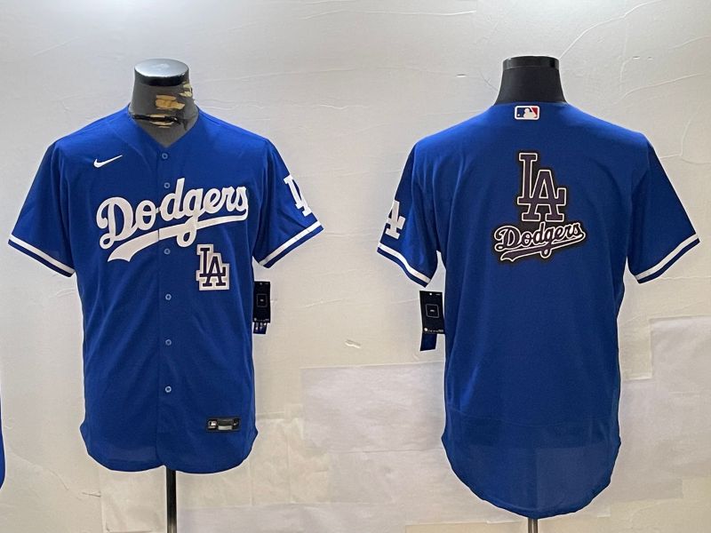 Men Los Angeles Dodgers Blank Blue Elite 2024 Nike MLB Jersey style 12168